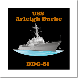 Arleigh Burke DDG-51 Destroyer Ship Posters and Art